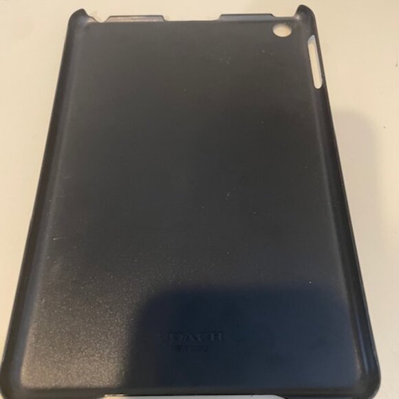 AUTHENTIC COACH SIGNATURE “C” MOLDED IPAD MINI HARDSHELL CASE Black/White Used - Picture 2 of 2